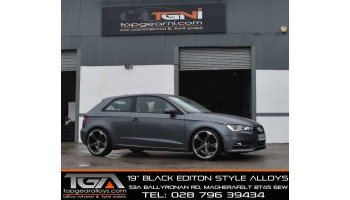 A3 on 19" Black Edition Style Alloy Wheels