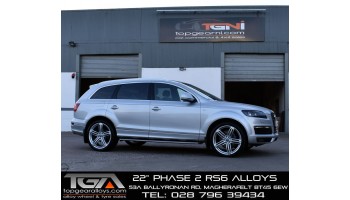 Silver Q7 on 22" Phase 2 RS6 Style Alloys