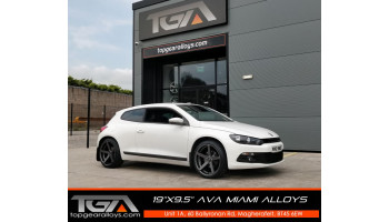 VW Scirocco fitted with 19" AVA Miami Alloys