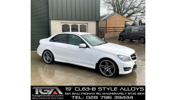 White C Class on 19" CL63 B Style Alloys